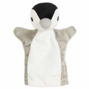 Pluche handpoppen pinguin 22 cm