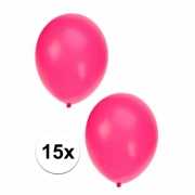 15x fluor roze party ballonnen