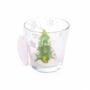 Kerstboom kaarsjes in glas 6,5 cm