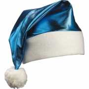 Glamour kerstmuts kobaltblauw
