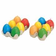 Gekleurde eieren kaarsen 6 stuks