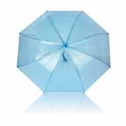 Doorzichtige paraplu blauw plastic