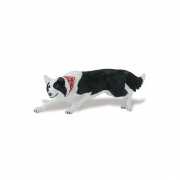 Plastic speelgoed Border Collie hond 12 cm