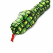 Groene pluche slang 200 cm