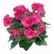 Kunstplant Begonia roze 30 cm