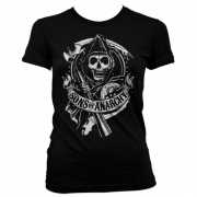 Merchandise Sons Of Anarchy shirt dames zwart