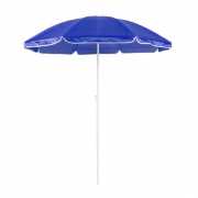 Blauwe parasols van nylon