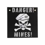 Danger mines muurdecoratie 30x30