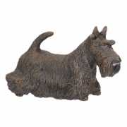 Zwarte Schotse terrier speeldiertje 6 cm
