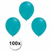 Turquoise ballonnetjes 100 stuks