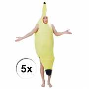 Carnavalskleding bananenpakken 5 stuks