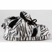 Meisjes sportschoen pantoffels zebra zwart/wit