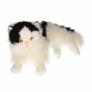 Knuffel kat zwart/wit van 35 cm