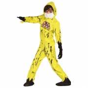Geel nuclear zombie kostuum voor kinderen