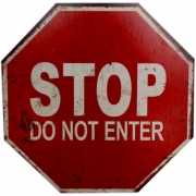 Decoratiebord Stop Do Not Enter