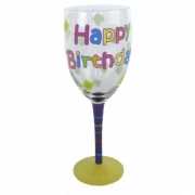 Feestglas happy birthday 23 cm