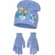 Muts en handschoenen Frozen lichtblauw