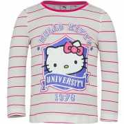 Hello Kitty t shirt wit met roze