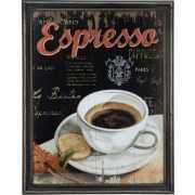 Vintage muurdecoratie koffie espresso