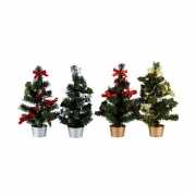 Mini kerstboom 30 cm rood/goud