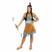 Beige korte indianen jurkje