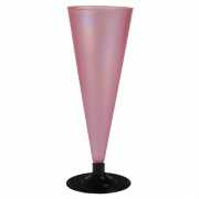 Prosecco glazen plastic roze 6 stuks