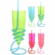 Plastic kinder gekleurd champagne glas