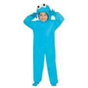 Pluche monster outfit blauw voor kinderen
