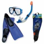 Blauwe snorkel en duikset voor volwassenen