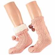 Dames sokken voor in huis roze