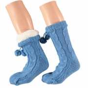 Dames sokken voor in huis blauw