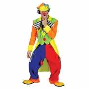 Gekleurde heren clown kostuum