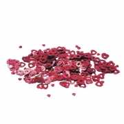 Rode glimmende hartjes confetti 30 gr