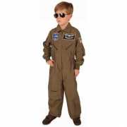 Bruine piloten kostuum voor jongens
