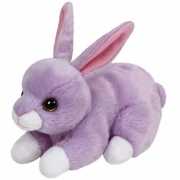 Pluche Ty Boo konijn knuffel paars 15 cm