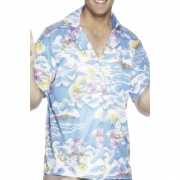 Blauw hawaii T shirt