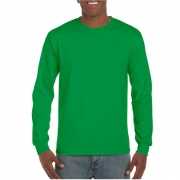 Gildan t shirt lange mouwen grasgroen