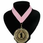 Medaille nr. 1 halslint roze