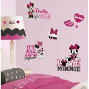 Minnie Mouse loves pink wand stickers