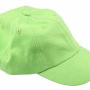 Gekleurde lime groene baseballcaps