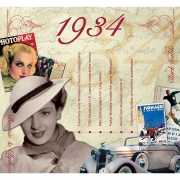 Verjaardagskaart met geboorte jaar 1934