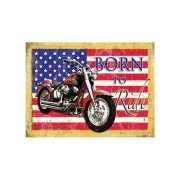 Wandplaat Born to Ride Motor