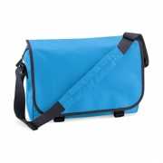Blauwe laptoptassen met schouderband 11 l