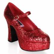 Rode dames glitter schoenen