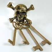 Set piraten sleutels met doodshoofd