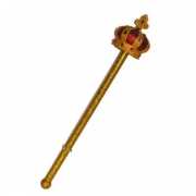 Gouden scepter met kroon 55 cm