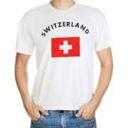 Wit t shirt Zwitserland volwassenen