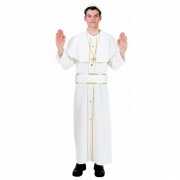 Paus kostuum wit met goud