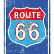 Mini muurplaatje Route 66 15x20cm