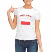 Wit dames t shirt Polen